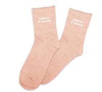STC Paire de chaussettes Chérie d'amour pailletées roses G