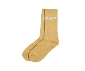 STC Chaussettes paillettes corsica or