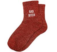 STC Chaussettes courtes Bad Bitch paillettes taille unique 36-42