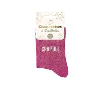 STC Chaussettes paillettes crapule, 36-42, Rose