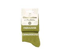 STC Chaussettes Fabuleuse Emmerdeuse Paillettes Duo Dépareillées Vert