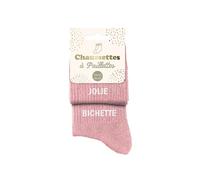 STC Chaussettes paillettes duo jolie bichette - Rose - Taille 36/42