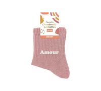 STC Chaussettes Amour pour fillette paillettes à feston Rose