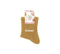 STC Paire de chaussettes fillette paillettes à feston Orange