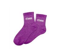 PAIRE DE CHAUSSETTES PAILLETTES FÉTARDE FEMME 39 Violet, Lilas, Lavande, Parme, Prune 39