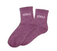 STC Paire de chaussettes Géniale violettes à paillettes