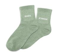 STC Chaussettes Mamie d'amour Duo paillettes dépareillées Vertes