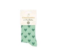 STC Chaussettes paillettes menthe coeur