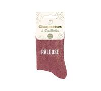 STC Chaussettes Râleuse paillettes Femme Taille 39 Rose/Fuchsia