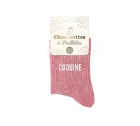 STC Chaussettes Paillettes Rose Coton Unisex Taille 36-42