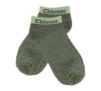 STC Chaussettes paillettes - Socquettes paillettes : Chieuse, Vert, Taille Unique (36-42)