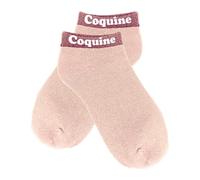 STC Socquettes paillettes Coquine – Rose clair et brique – Taille unique (36-42)