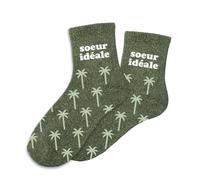 STC Paire de chaussettes Idéale paillettes Femme 39 Vert/Anis/Menthe/Eau