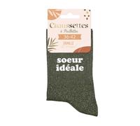 STC Paire de chaussettes Idéale paillettes Femme 39 Vert/Anis/Menthe/Eau