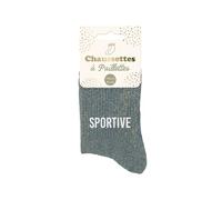STC Paire de chaussettes sportives pailletées femme gris 36/42