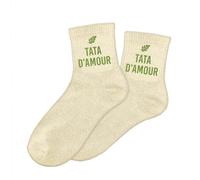 STC Chaussettes Tata d'amour Paillettes Beige Taille 36-42