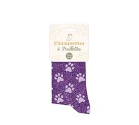 STC Chaussettes Pattes de Chat à paillettes