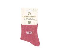 STC Chaussettes Wesh à paillettes Rose