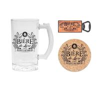 STC - COFFRET CADEAU BIÈRE CHOPE DÉCAPSULEUR DESSOUS