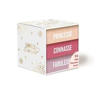 Lot 3 paires de chaussettes paillettes "princesse, connasse, fabuleuse"