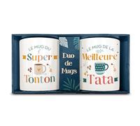 Coffret Duo de Mugs Meilleure Tata & Super Tonton