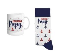 STC Coffret mug chaussettes capitaine papy