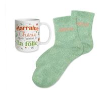 STC Coffret mug chaussettes paillettes affectif complice