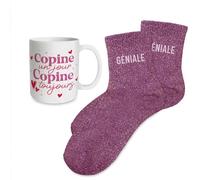 STC Coffret mug chaussettes paillettes affectif geniale