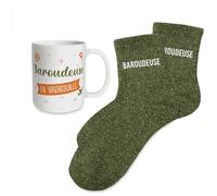 STC Coffret mug chaussettes paillettes baroudeuse