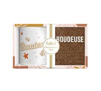 STC Coffret mug/chaussettes paillettes boudeuse