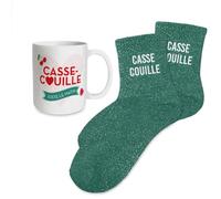 STC Coffret mug chaussettes paillettes casse couille
