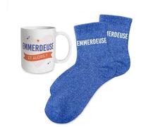 STC Coffret mug chaussettes paillettes emmerdeuse