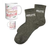 STC Coffret mug chaussettes paillettes pipelette