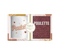 STC Coffret mug/chaussettes paillettes poulette