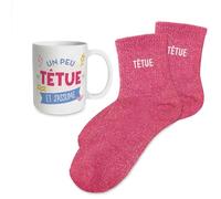 STC Coffret mug chaussettes paillettes tetue
