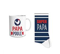 STC, coffret mug chaussettes Papa Poule