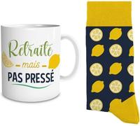 STC Coffret Mug et Chaussettes Assorties - Retraité et Pas Pressé
