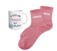 STC Coffret Mug et Chaussettes Paillettes Fantaisie - Connasse qui déchire