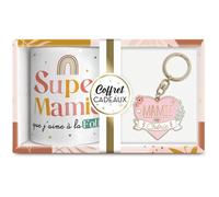 STC Coffret mug porte cle mamie cherie