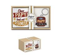 STC Coffret mug porte cle papy en or