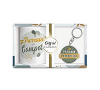 STC Coffret mug porte cle parrain