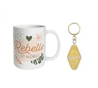 STC Coffret mug porte cles paillettes rebelle