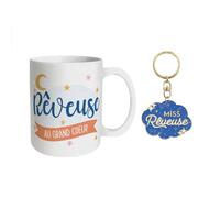 STC Coffret mug porte cles paillettes reveuse