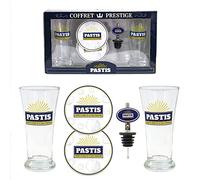 STC Coffret Prestige Pastis - 2 verres à pastis, 2 dessous de verre et bec verseur transparent