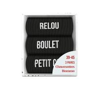 STC Coffret trio chaussettes homme relou noir