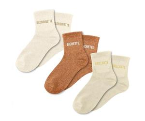 STC Coffret trio chaussettes paillettes blondinette