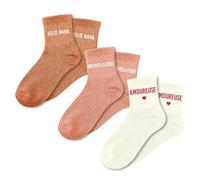 STC Coffret trio chaussettes paillettes jolie nana