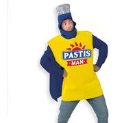 STC Déguisement Pastis Man Bleu et Jaune Adulte