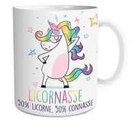 STC CuisineDuChef Mug Licorne Licornasse 50% Licorne 50% Connasse