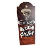 STC Décapsuleur Mural L'ENTRE POTES en Bois 30cm